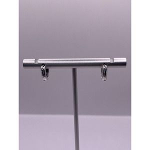 Sterling silver CZ Star Hoops S925 Earrings